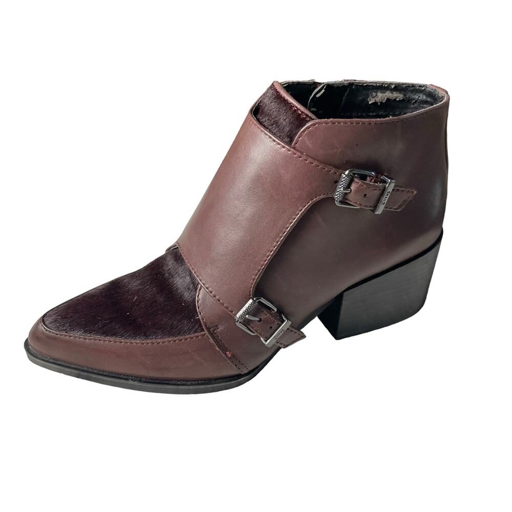 Circus By Sam Edelman Reese Monk Strap Boot Burgundy Size 6.5